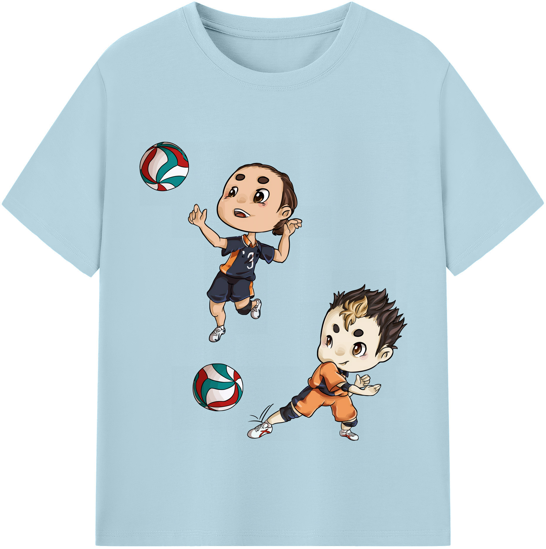 （画像用） ハイキュー!! Haikyu!! 綿100％半袖Tシャツ（フロントプリント）